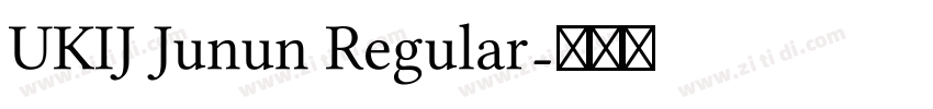 UKIJ Junun Regular字体转换